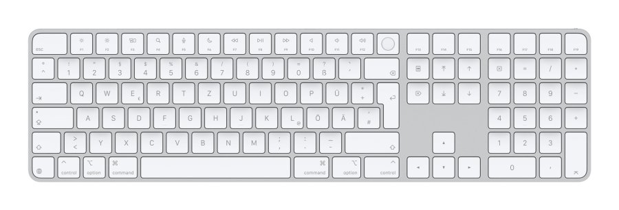 Apple Magic tastatur Universel USB + Bluetooth QWERTZ Tysk Hvid #1