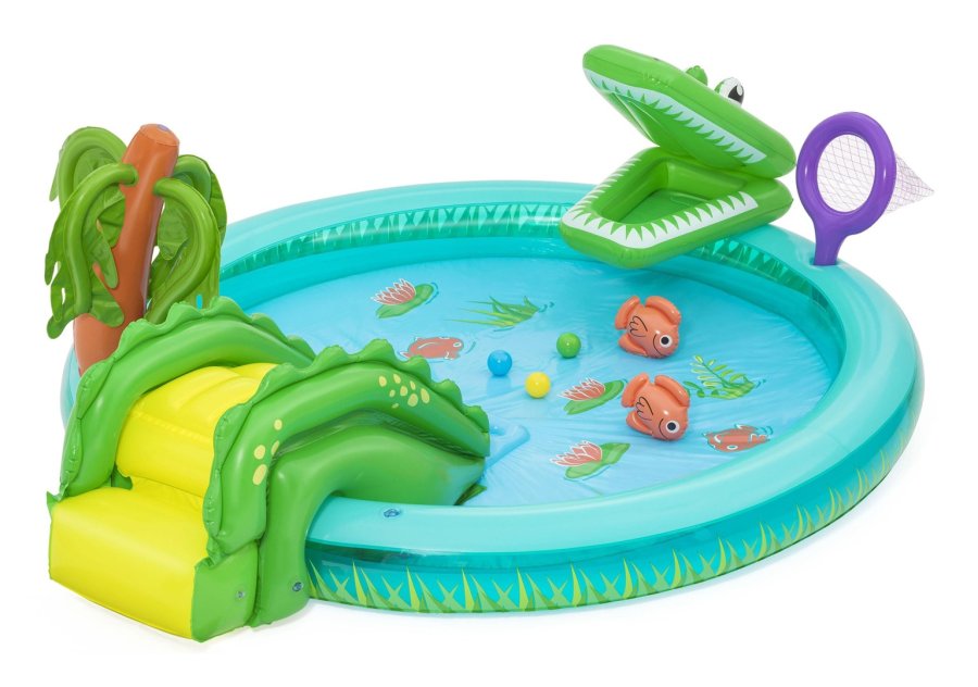 Bestway Oppustelig Pool Krokodille Legepark 224x181x72 cm +2 r Have 53166 #1