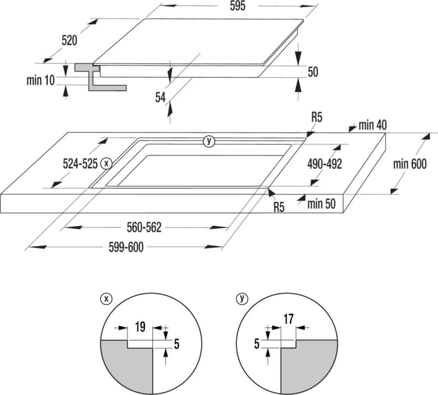 Gorenje GI6433SRWF Sort Indbygget 59.5 cm Zone induktionskogeplade 4 zone(s) #6