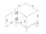 Cama Sengebord 2 stk MERCI 44x40x52,5 sort/eg artisan #4