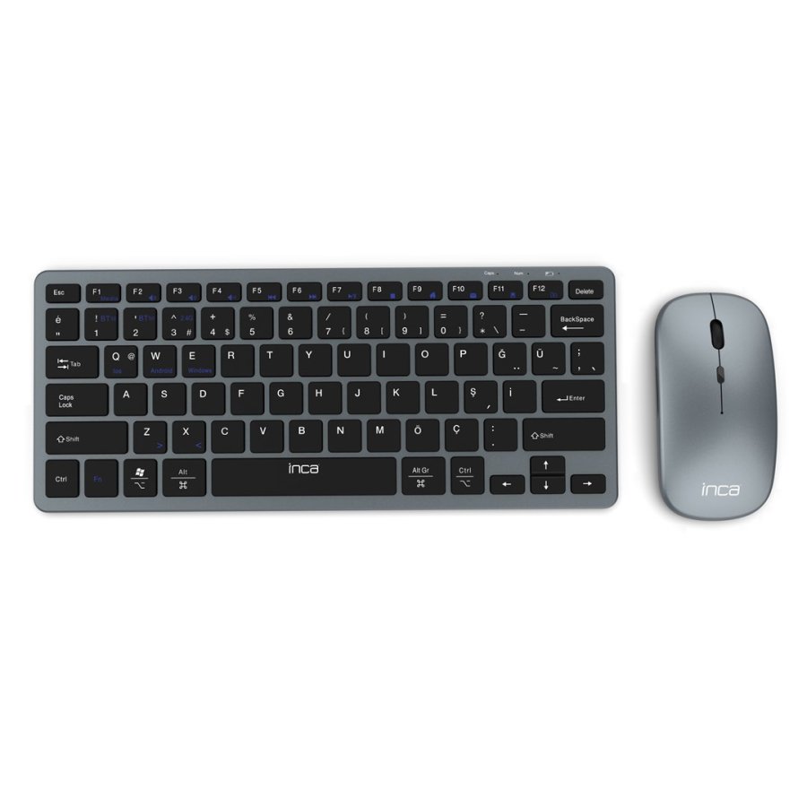 Inca IBK-572BT tastatur Mus inkluderet RF tr�dl�s + Bluetooth Sort #1