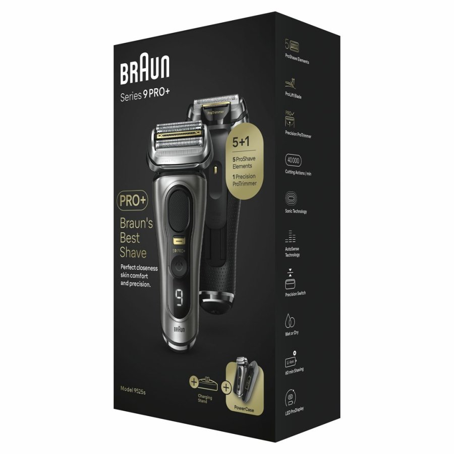 Braun Series 9 Pro+ 9525s Wet & Dry Folie shaver Trimmer Metallic #3