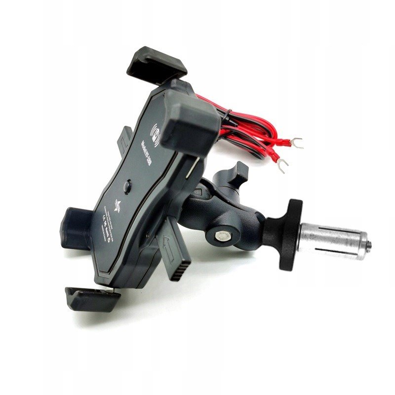 MOTORCYKEL TELEFONHOLDER FREEDCONN MC1W MED INDUKTIV OPLADER + BM2R FASTGRELSE AF HOVEDRR #4