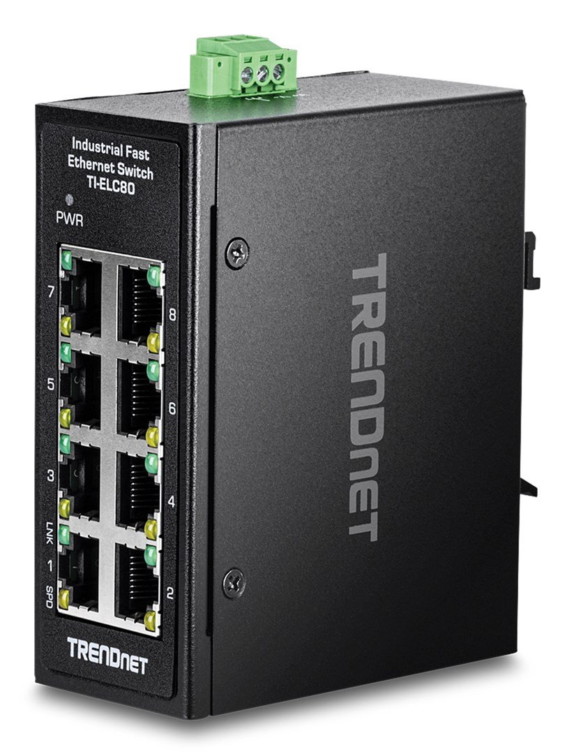 Trendnet TI-ELC80 netv�rksswitch Ikke administreret Fast Ethernet (10/100) Sort #1
