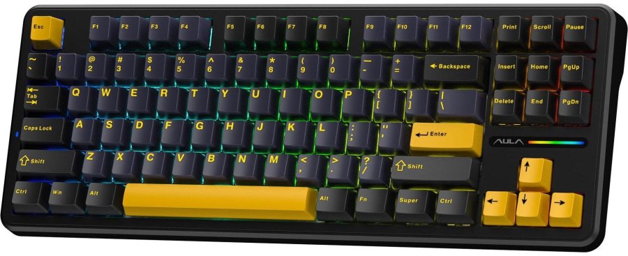 AULA Gasket F87 Thunder Black GrayWood RGB Tastatur #3