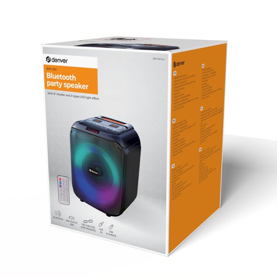 Brbare Bluetooth-hjttalere Denver Electronics BPS-250 Sort #5