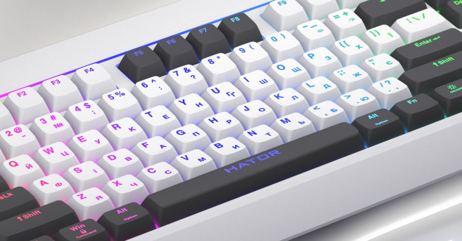 HATOR Icefall tastatur Spil USB QWERTY US engelsk Hvid #11