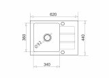 Enkeltvask med aflb Maidsinks Promo 76x44 1B 1D E070053701 #4