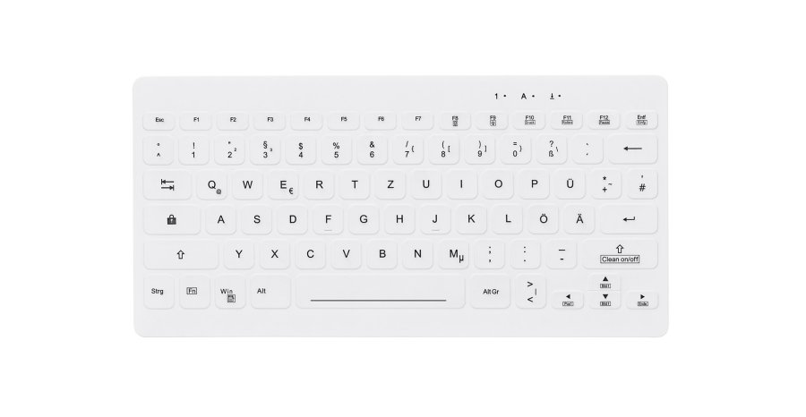 Contour Design Active Key AK-C4112F-FU1-W/GE tastatur Medicinsk RF tr�dl�st QWERTZ Tysk Hvid #1