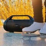 Bluetooth Party Boombox | 6 timer | 2.0 | 120 W | Medieafspilning: AUX / Micro SD / USB | IPX5 | Kan parres | Brehndtag | Fest lys | Sort #14
