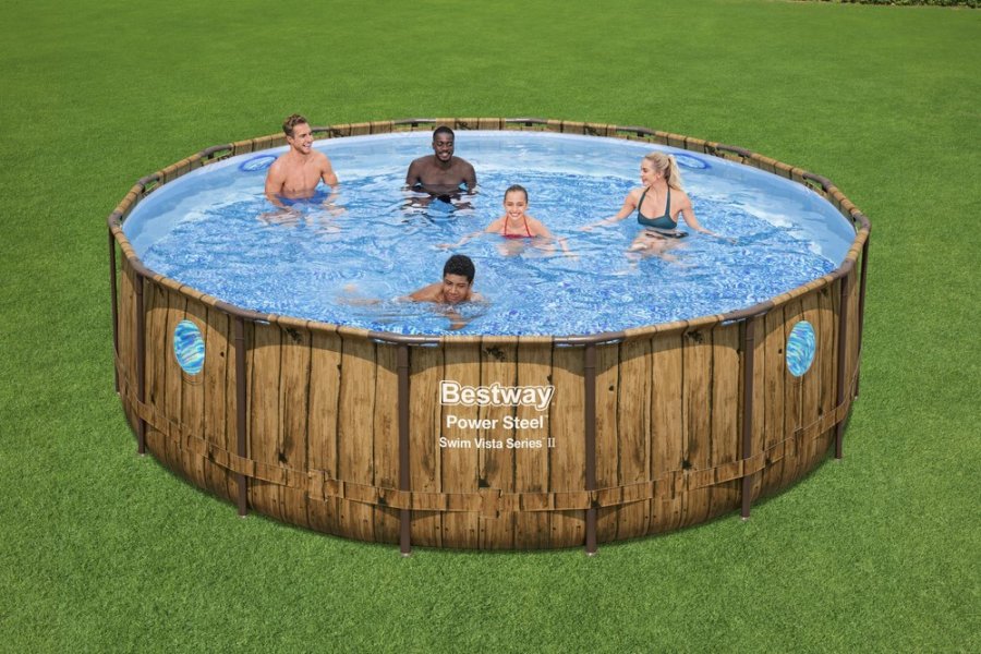 Bestway 11798 swimmingpool til over jorden Indrammet pool #3