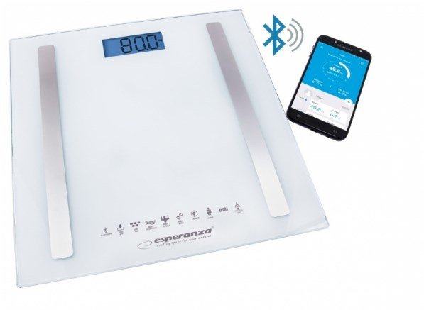 Esperanza EBS016W badevgt Firkant Hvid Elektronisk personlig vgt #1