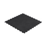 Rubber floor for gym, equipment mat, puzzles 1m thickness 15mm, black, REBEL ACTIVE #2