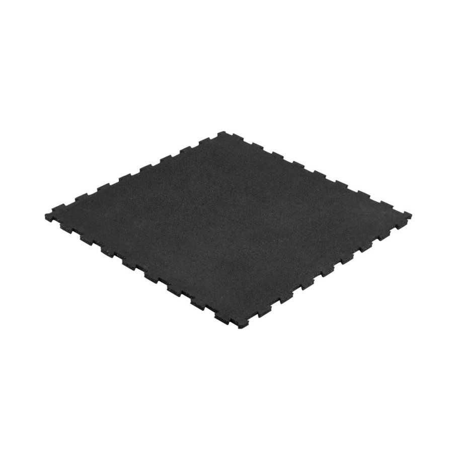 Rubber floor for gym, equipment mat, puzzles 1m thickness 15mm, black, REBEL ACTIVE #2