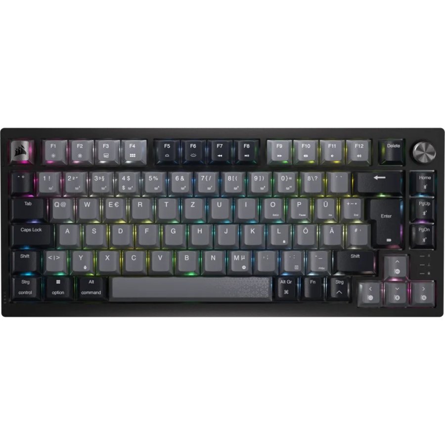 Corsair K65 PLUS WIRELESS 75 % RGB tastatur Spil RF trdls + USB QWERTZ Tysk Sort #1