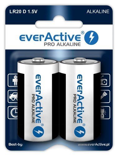 Alkaline-batterier everActive Pro Alkaline LR20 D - blister 2 stykker #1