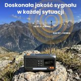 Extralink RADIO AWARYJNE BLUETOOTH SOLARNE Z KORBKA DYNAMO POWERBANK 4000MAH Z LATARKA SOS BT-4000 B�rbar Analog & digital Sort, Orange #8