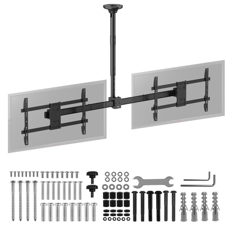 Loftmonteret holder til to Maclean-tv, maks. belastning 2x40 kg, 34-60