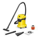 Universalstvsuger KARCHER WD 3 V-17/4/35 + dyser 17 l 1000 W (1.628-124.0) Sort, Gul #1