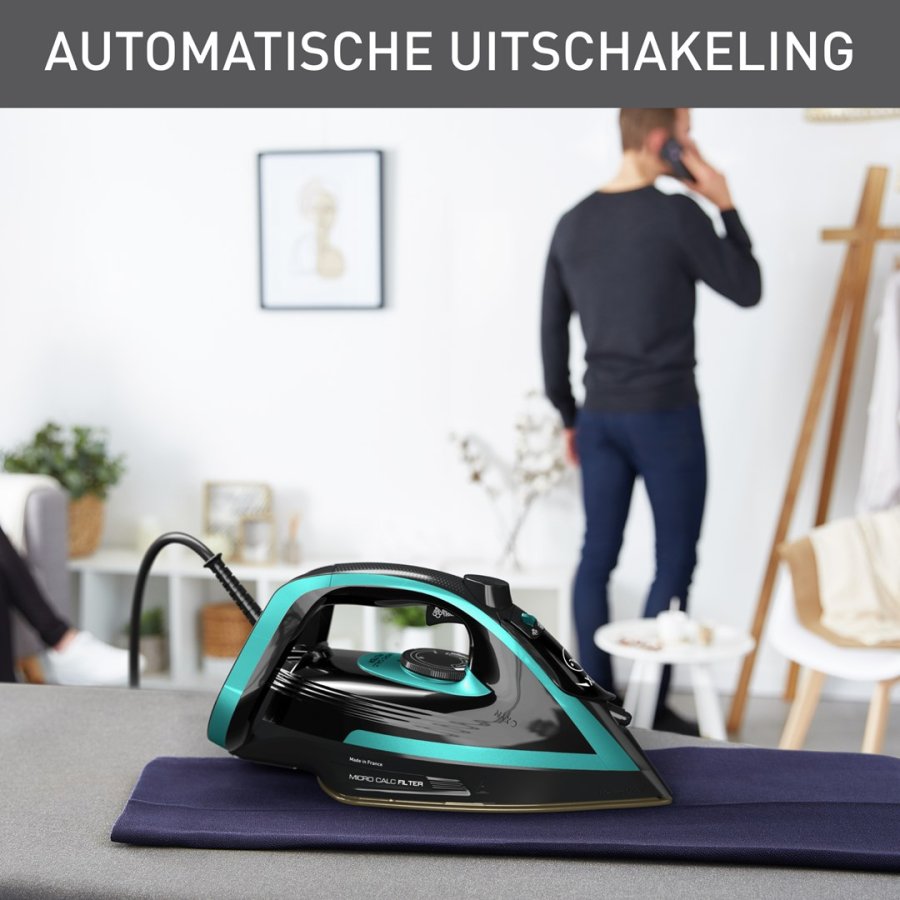 Tefal Puregliss FV8066 Tr & dampstrygejern Durilium AirGlide Autoclean soleplate 3000 W Sort, Bl #4