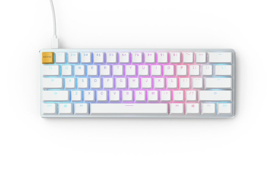 Glorious PC Gaming Race GMMK tastatur Spil USB QWERTY US International Slv, Hvid #1