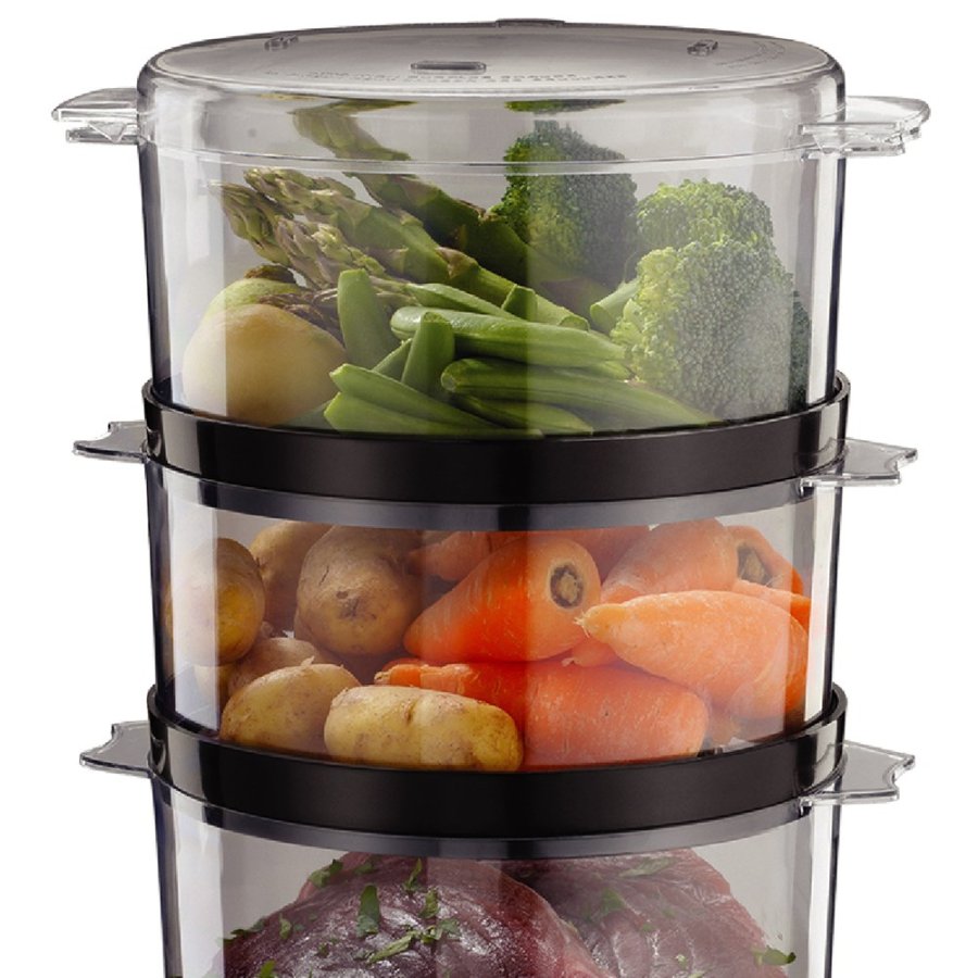 Russell Hobbs 26530-56 dampkoger 3 kurv(e) Fritstende 400 W Sort, Gennemsigtig #2