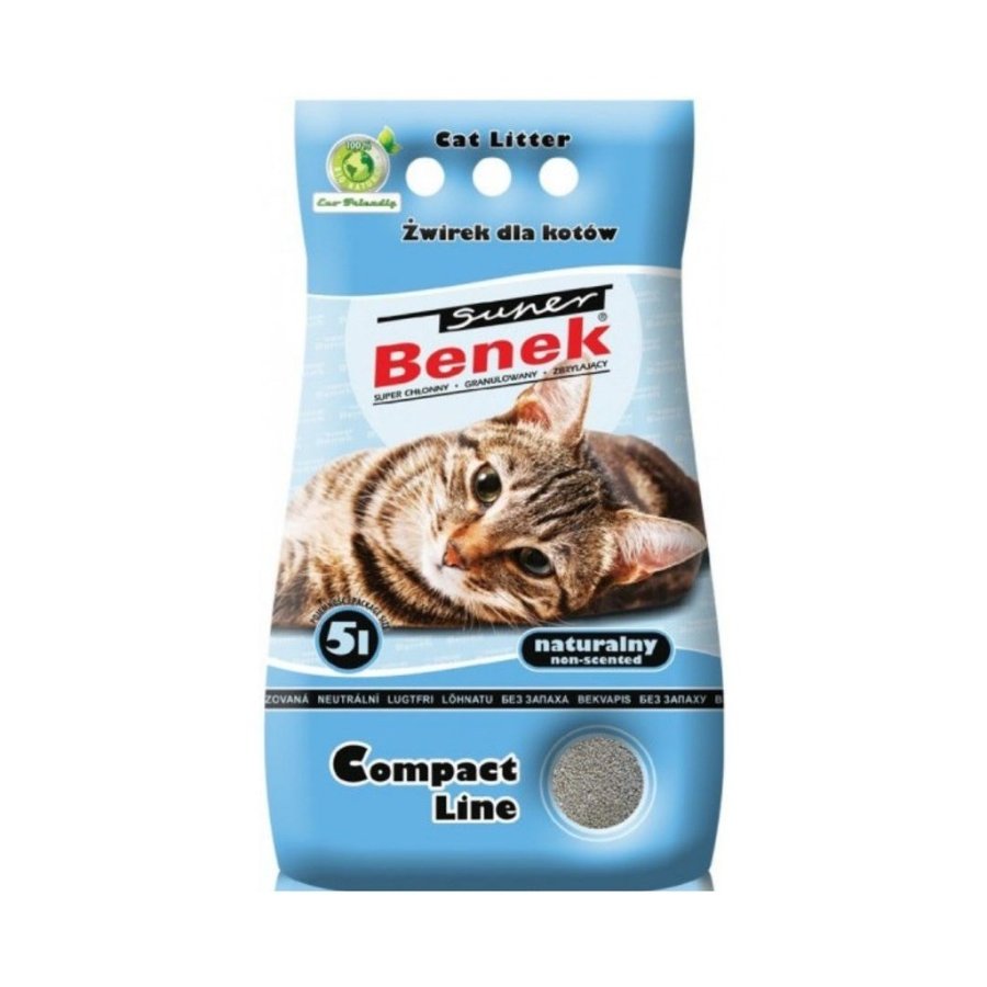 Certech Super Benek Compact Natural - Klumpende kattegrus 5 l #1