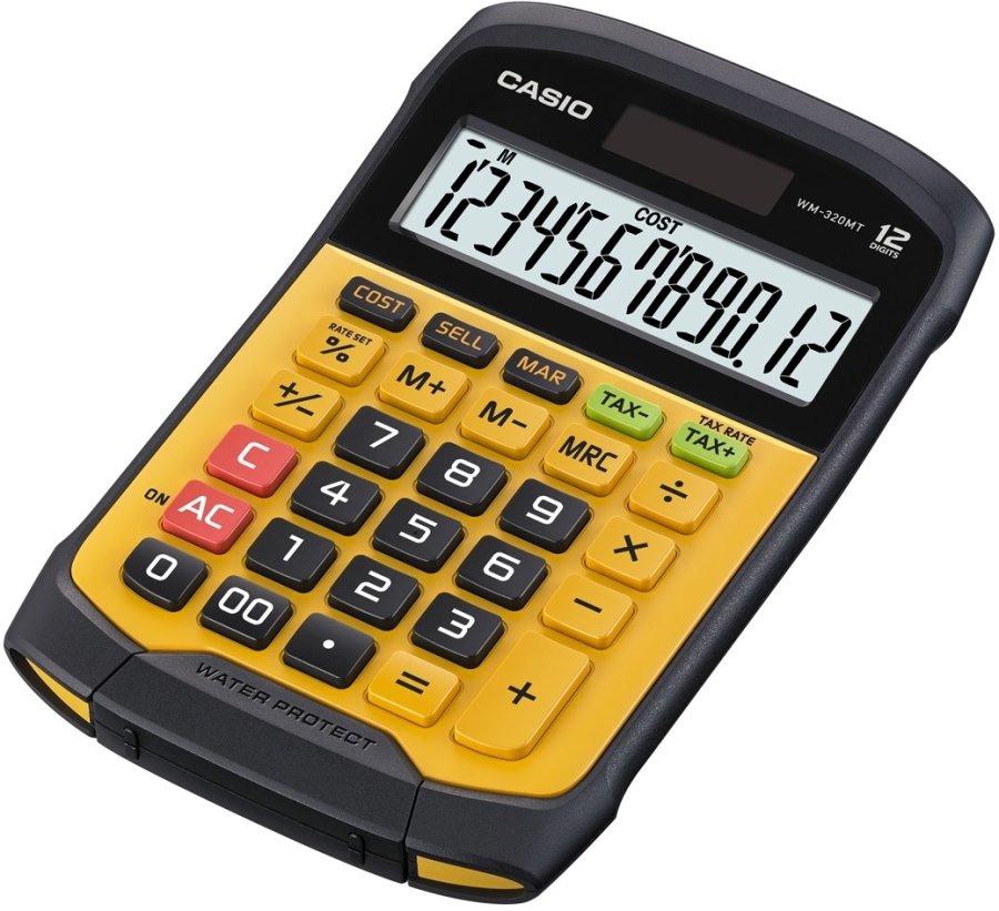 Casio WM-320MT regnemaskine Lomme Skrm Sort, Gul #1