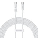 Baseus Gem USB C til USB C hurtigopladningskabel 2 m 100 W Hvid #1