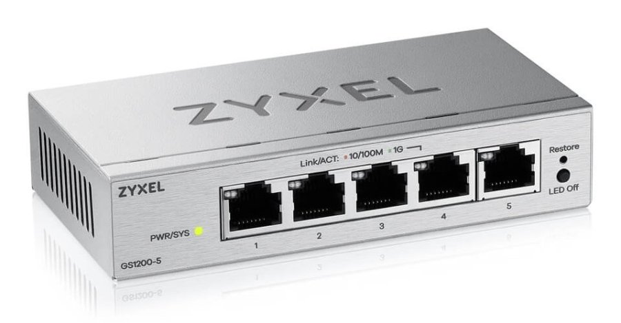 Zyxel GS1200-5V3 Administreret L2 Gigabit Ethernet (10/100/1000) Desktop Gr� #2