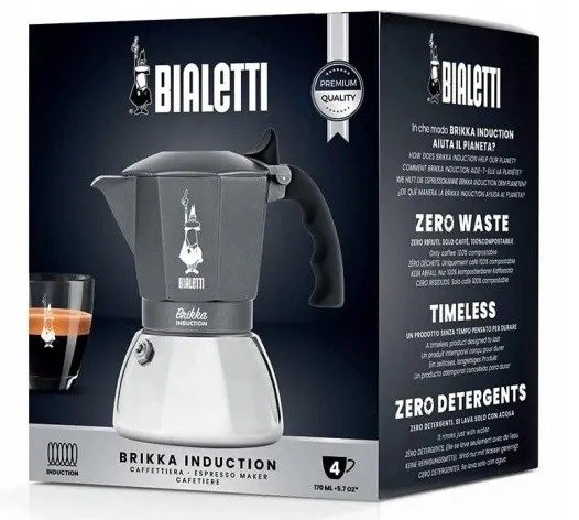 Italiensk Kaffekande Bialetti Brikka Slvfarvet Aluminium #5