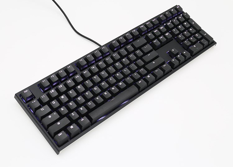 Ducky One 2 White LED tastatur Universel USB Tysk Sort, Hvid #8