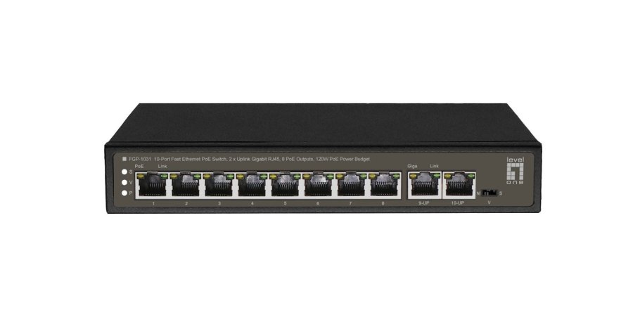 LevelOne FGP-1031 netv�rksswitch Ikke administreret Gigabit Ethernet (10/100/1000) Str�m over Ethernet (PoE) Sort #1
