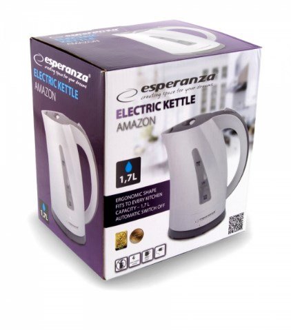 Esperanza EKK022 elkedel 1,7 L Gr�, Hvid 2200 W #4
