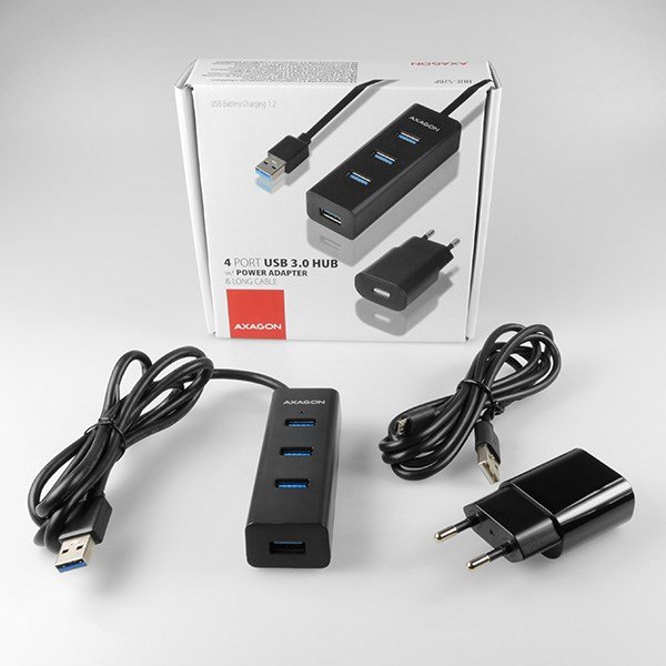 Axagon HUE-S2BP interface hub USB 3.2 Gen 1 (3.1 Gen 1) Type-A 5000 Mbit/s Sort #10
