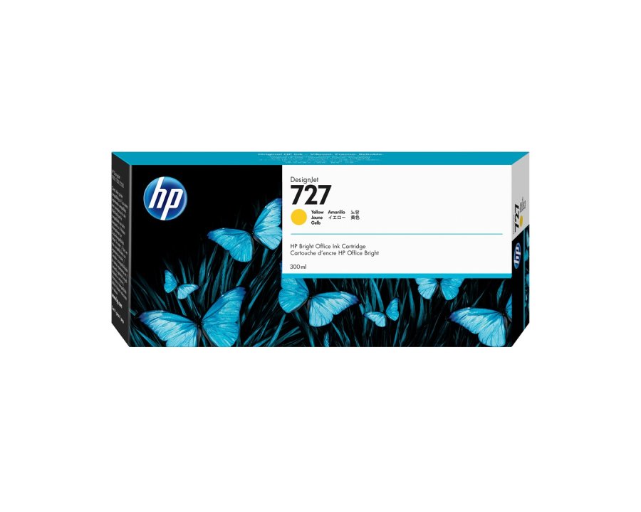 HP 727 DesignJet-bl�kpatron med 300 ml, gul #1