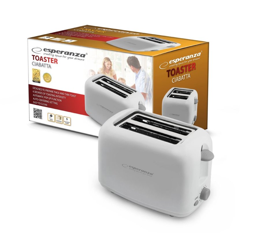 Esperanza EKT002 Caprese 2 skive(r) 600 W Hvid #3