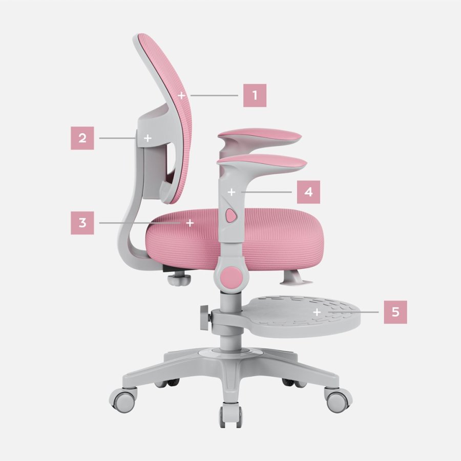Junior 5.0 Pink drejestol #9