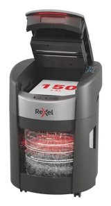 Rexel ShredMax AutoFeed+ 150X papirmakulator, P4, 150 ark, 15 l affaldsbeholder #1
