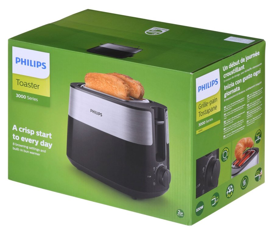Philips Daily Collection HD2516/90 Brdrister - 2 skiver, bred brdholder, metal #5