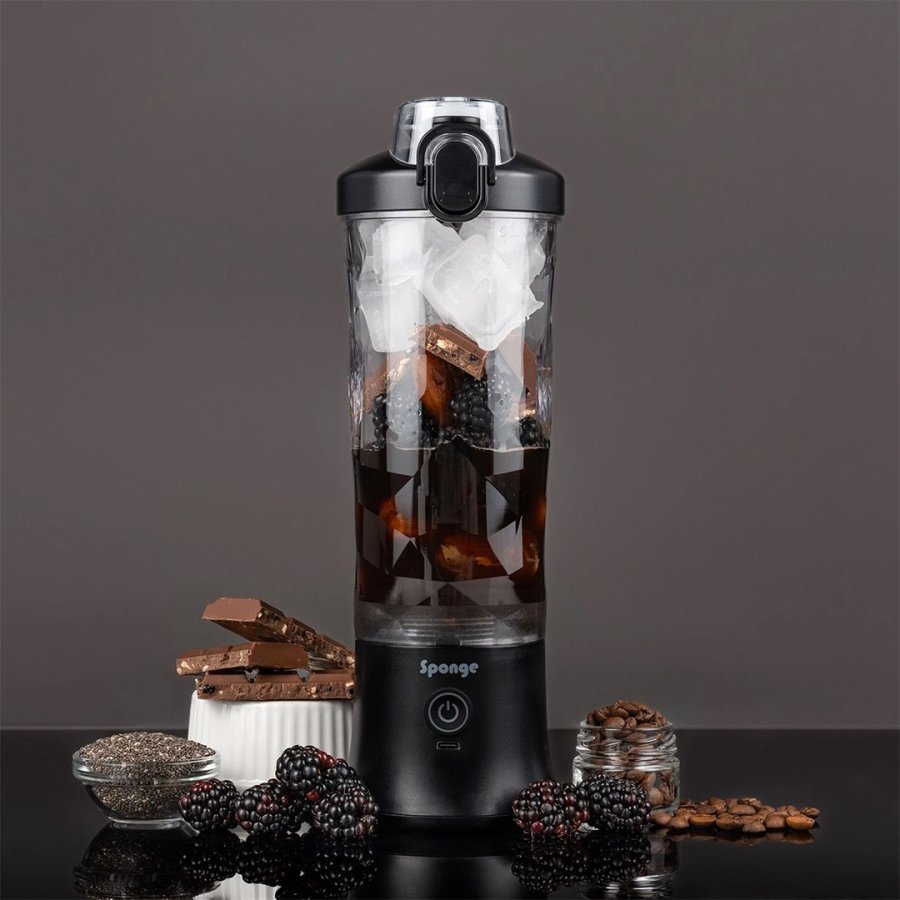Sponge Batteridrevet kopblender 0,6l Sort #5