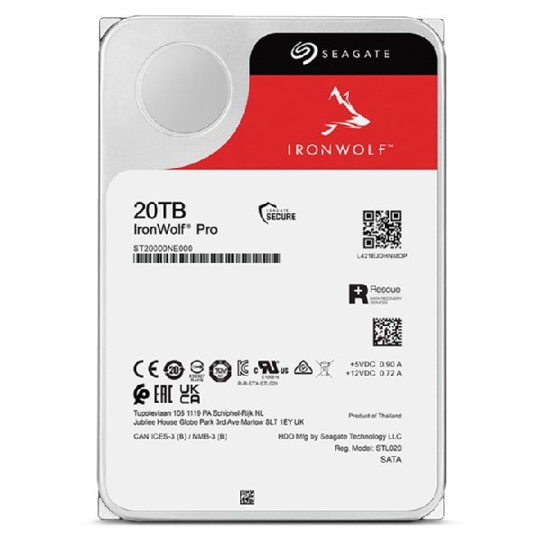 Seagate IronWolf Pro ST20000NT001 harddisk 20 TB 7200 rpm 256 MB 3.5