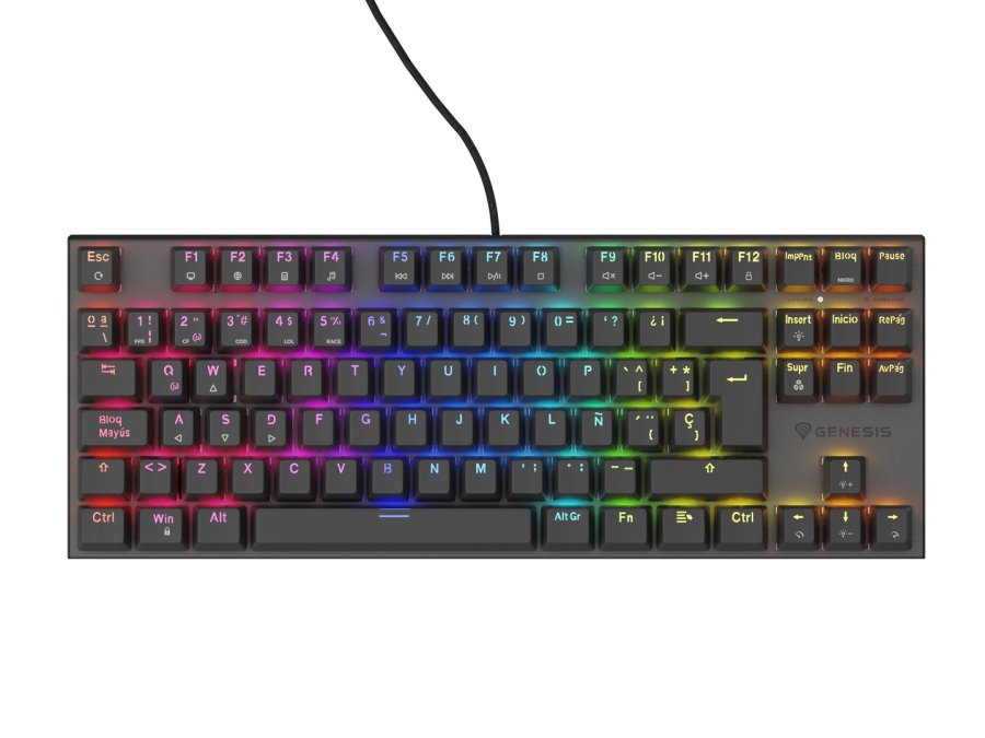 GENESIS Thor 303 TKL tastatur Spil USB QWERTY Spansk Sort #8