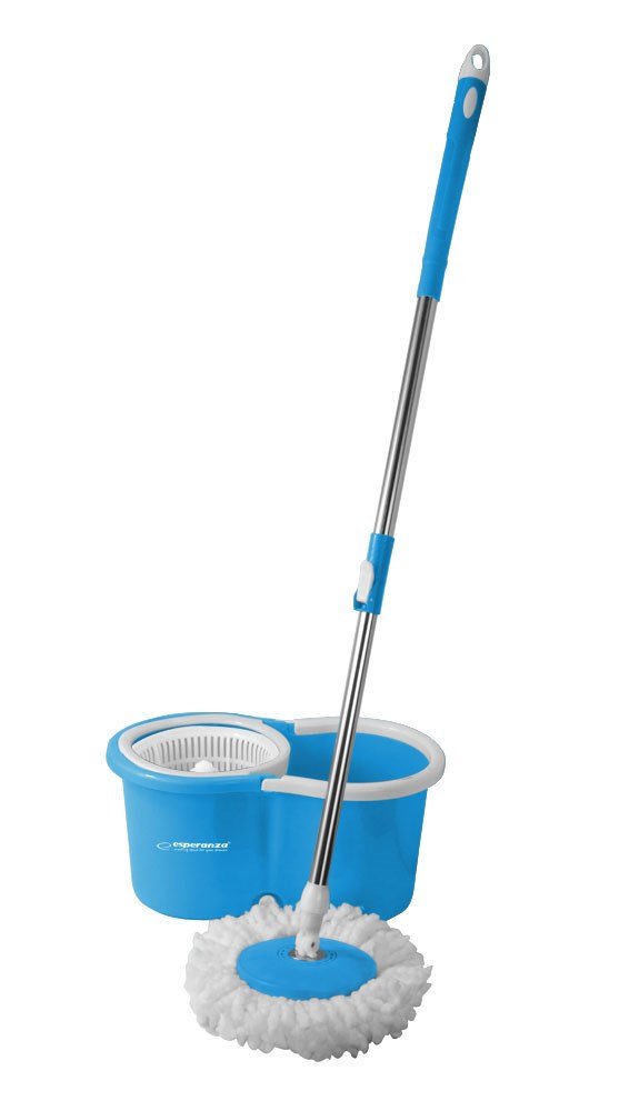 Mop with Bucket Esperanza EHS005 Bl Hvid Mikrofiber #2