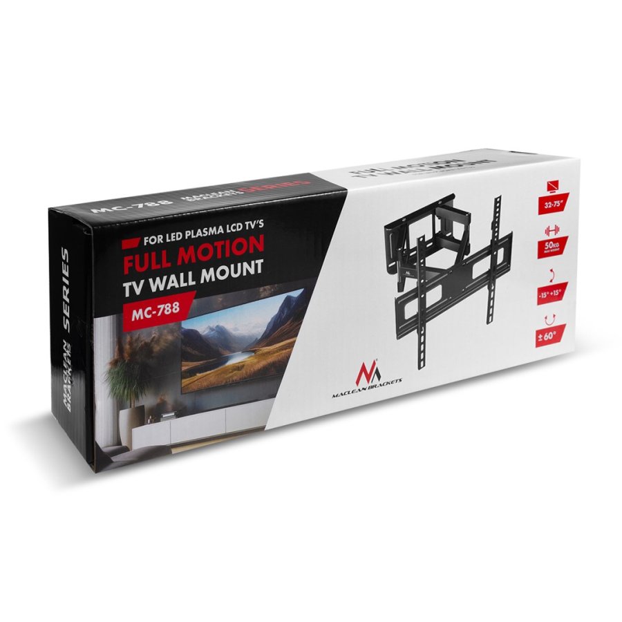 Maclean TV-beslag, max VESA 600x400, 32-85