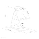Mobil- eller tabletsttte Neomounts DS10-160SL1 Stl (1 enheder) #11
