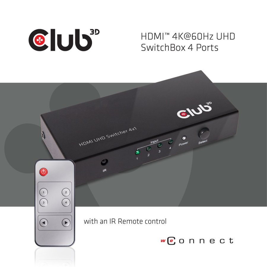 CLUB3D HDMI 2.0 UHD SwitchBox 4 Ports #7