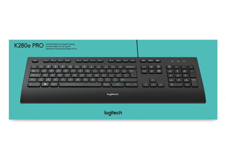 Logitech K280E Pro f/ Business tastatur Kontor USB QWERTY US International Sort #12