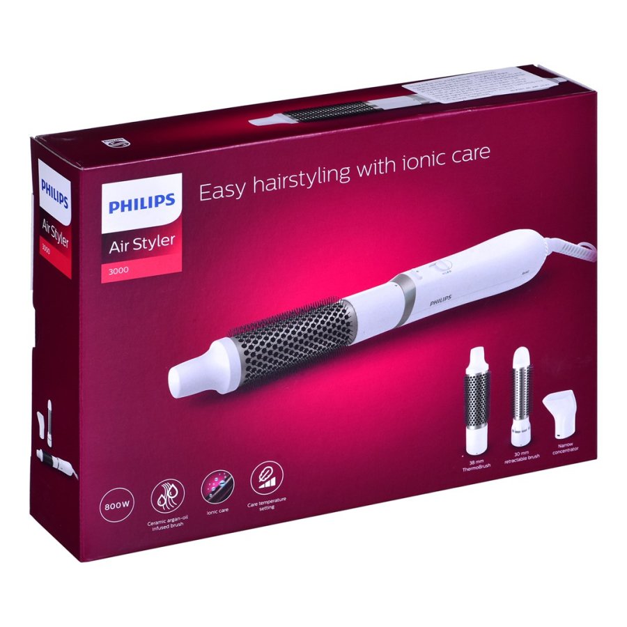 Philips 3000 series BHA303/00 hrstyler Varmluftsbrste Varm Hvid 800 W 1,8 m #16