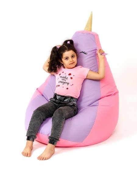 Puf GO GIFT Pink Lilla Oxford 130 x 90 cm #2